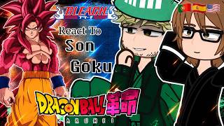 🇺🇸/🇪🇸/🇧🇷 Bleach TYBW React To Son Goku | Dragon Ball React | Gacha React | Gacha Life