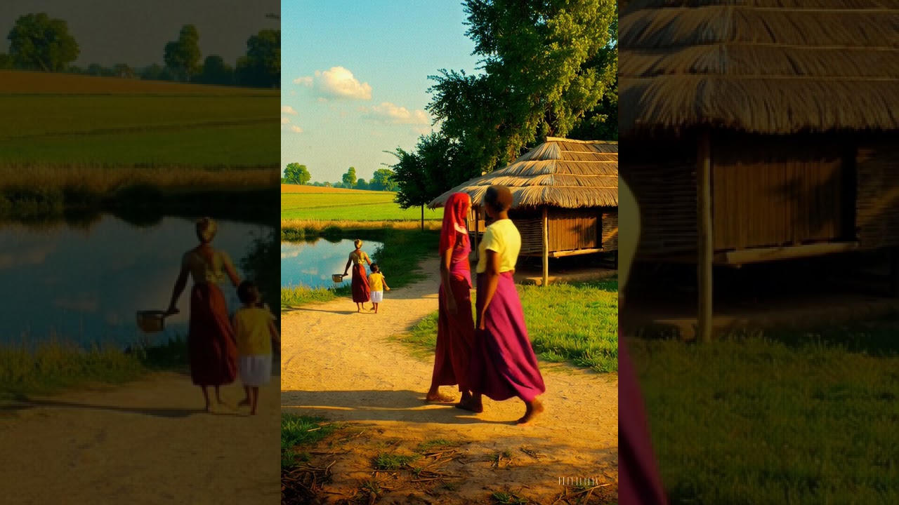 Village Tranquility Scene  