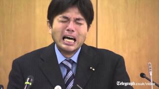 Bizarre video of sobbing Japanese politician goes viral