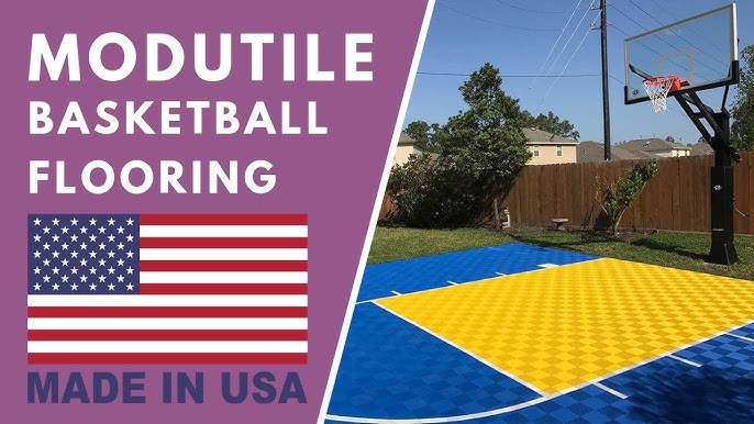 Sport Basketball Court Floor, 30x25, Kit - ModuTile Sport Tiles