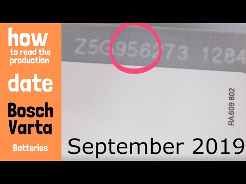 Vidéo: Comment Déterminer La Date De Production D'une Batterie