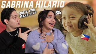 Waleska & Efra react to SARINA HILARIO TWO YEAR OLD SINGING FLY ME TO THE MOON