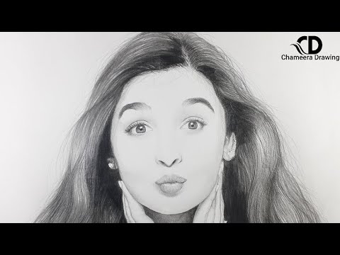 Drawing Alia Bhatt Pencil drawing time lapse  YouTube