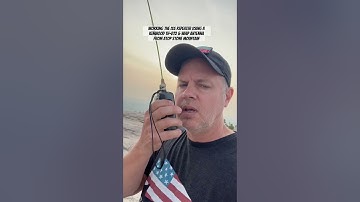 Working the ISS Repeater 🛰️ - Kenwood TH-D72 & whip antenna from atop Stone Mountain #hamradio