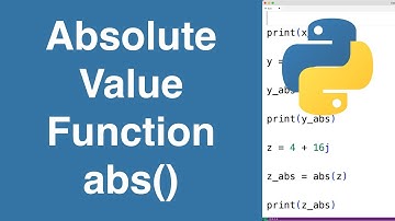Absolute Value Function abs() | Python Tutorial