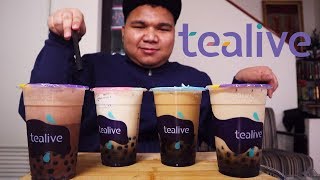 Review 4 Air Popular Bubble Tea Dari Tealive Bangbang Malaysia Mukbang 먹방 Eating Show Youtube