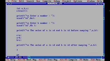Write a program to print to swap two value using third variable || By Gajendra