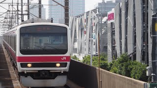 209系500番台ケヨ34編成(通快東京) 幕張豊砂駅通過シーン