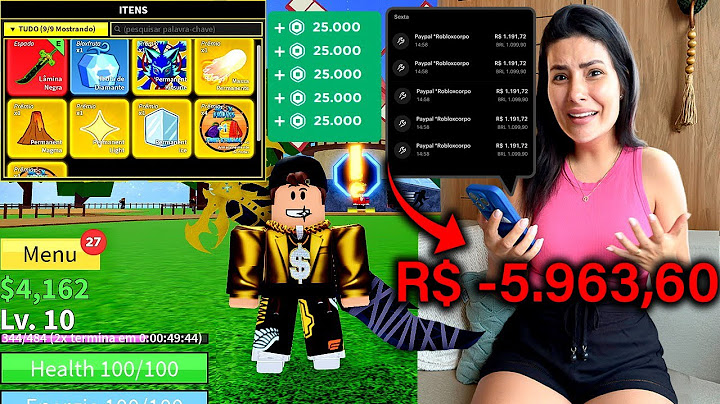 TROLLEI MINHA ESPOSA PEGUEI O CARTÃO DELA E COLOQUEI MUITOS ROBUX NO BLOX FRUITS