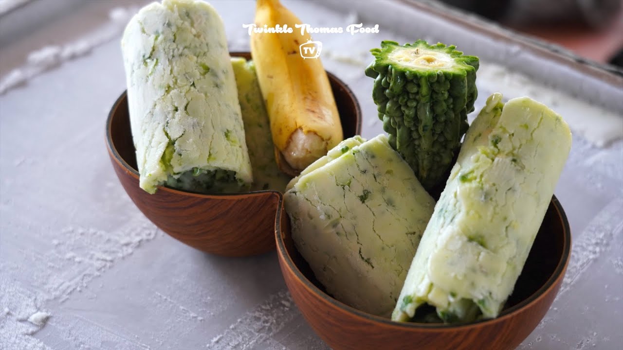 How to Make Bitter Melon (karela) & Banana Mix Ice Cream Roll YouTube