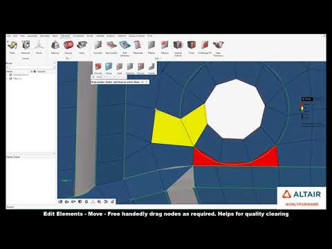 HyperWorks 2021: Element Edit, Move
