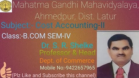 235-ADCOST7:PROB.5, PROCESS COSTING, B COM IV SEM, ADV. COST A/C-II.