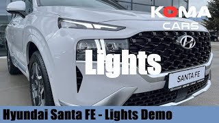 Hyundai SantaFe 2022- ไฟแสดงผล ไฟหน้า LED หน้า+หลัง การตั้งค่า