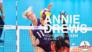 Andrea Drews: USA vs. Kenya Highlights | 2019 FIVB World Cup