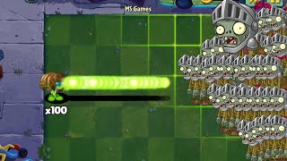 PvZ 2 100 Plants Vs 100 Zombies - All Plants Max Level Vs Knight Zombie Level 10 - Who will win?