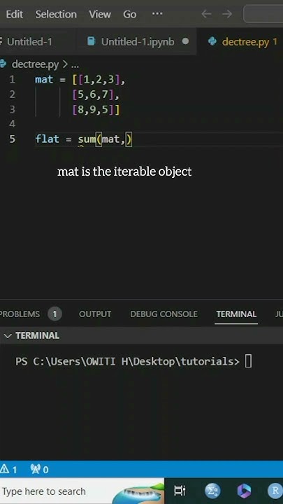 Flattening List of Lists Using Sum Function in Python # ...