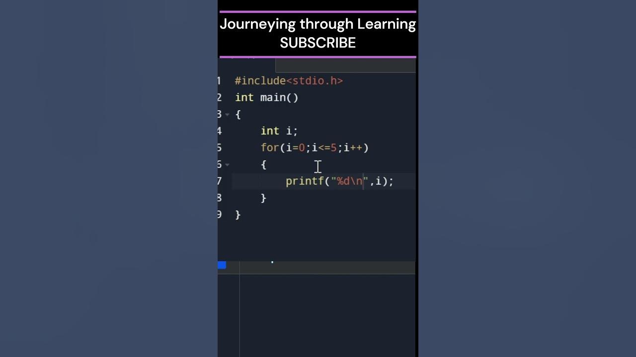 for loop in C - EXPLANATION - YouTube