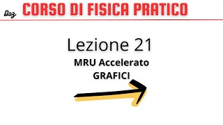 MRU accelerato GRAFICI  -L21- CORSO DI FISICA PRATICO
