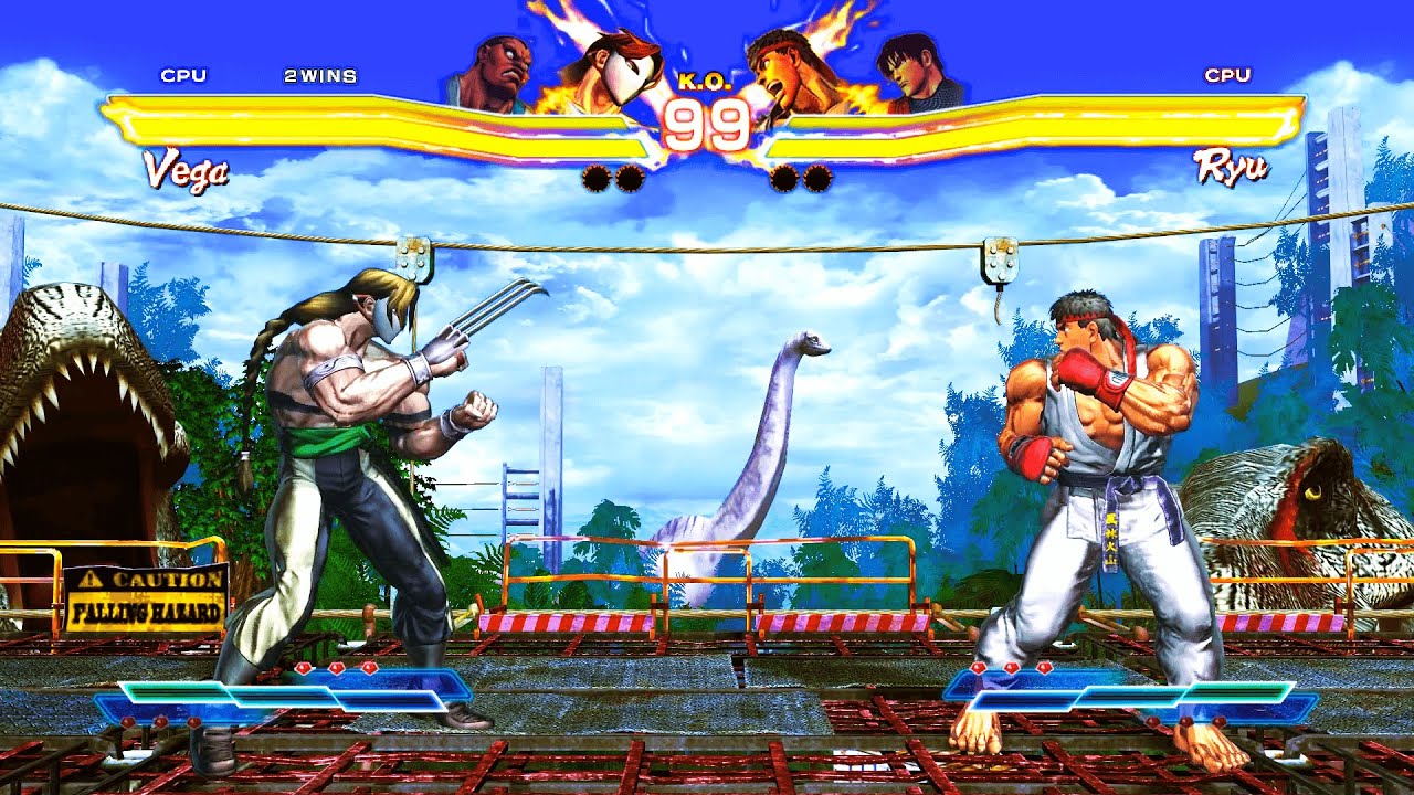 Balrog Vs Ryu Vega & Balrog vs Ryu & Guy (Hardest) Street Fighter X Tekken - YouTube
