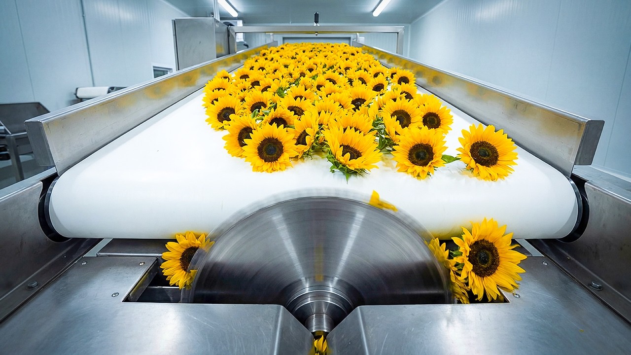How Sunflower Oil Is Made - Amazing SUNFLOWER OIL in the Largest Factory (Full Process)