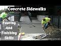 Concrete Sidewalk Pouring And Finishing For Beginners - DIY