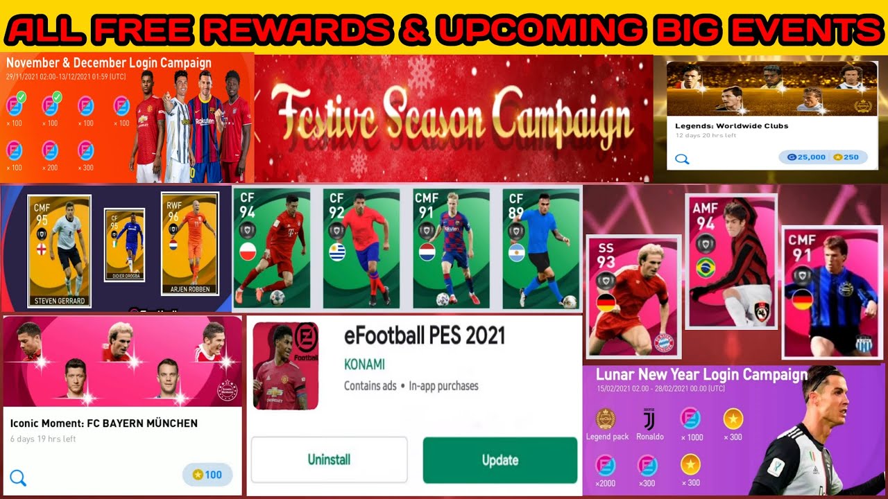 Upcoming all new free Rewards & Big Updates in pes 2021 | Upcoming Iconic pack 