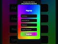 ✨ Neon Signup Form with Lighting Effect | HTML CSS JavaScript #shorts #shortsvideo #webteacher