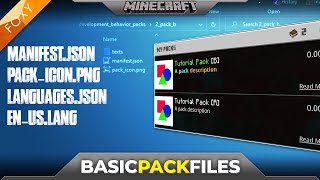 Producing the Pack Files - How to make Addons [2] | Minecraft Bedrock Edition Profile