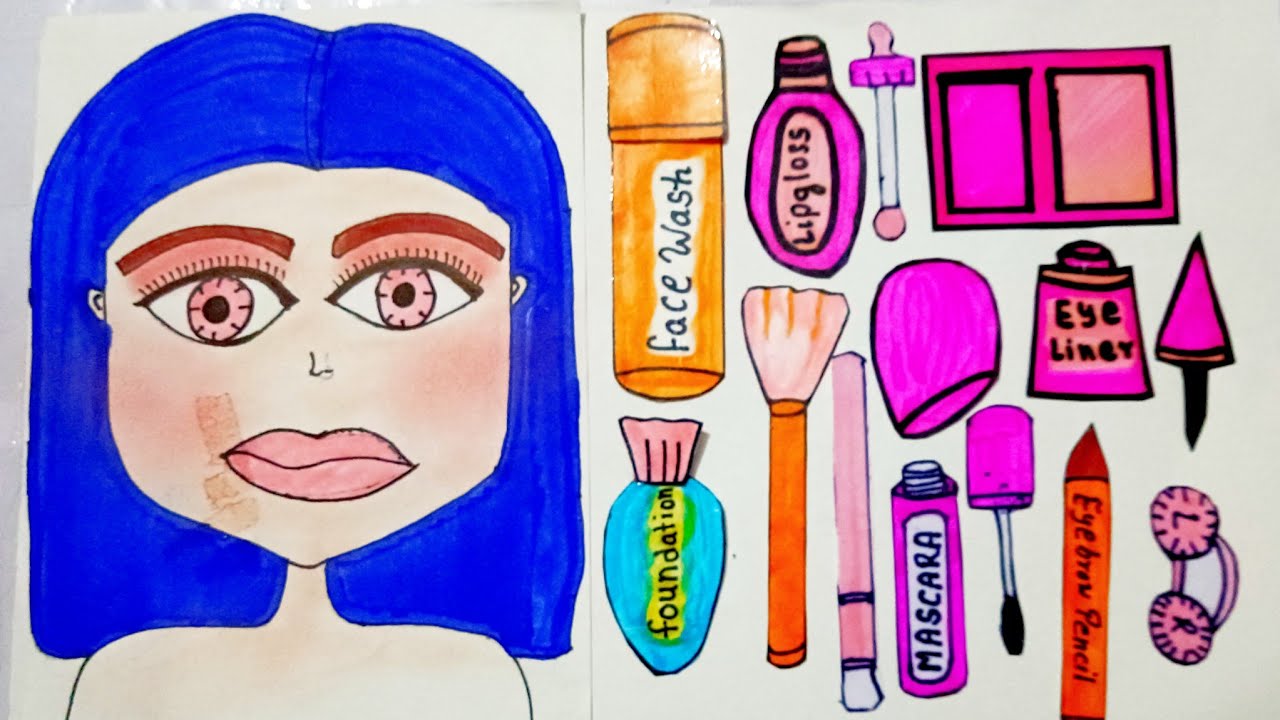 [ ️Paperdiy ️]ASMR Makeup, hair & Skincare with PAPER COSMETICS 💄paper ...
