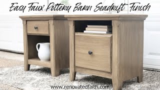 EASY Faux Pottery Barn Seadrift Finish on Furniture