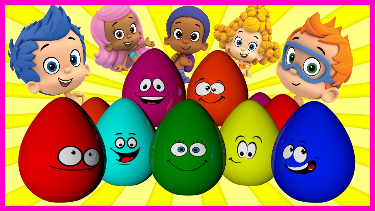 Kids Tv! Surprise eggs Bubble Guppies. New cartoon Kinder surprise
