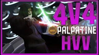 Star Wars Battlefront 2 - A rare game with Emperor Palpatine (MAX LEVEL 1000) in a 4v4