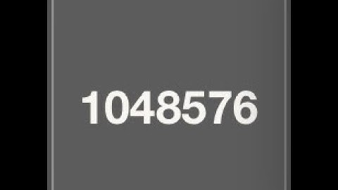 Getting the 1048576 tile in 2048........