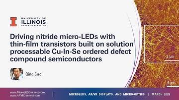 University of Illinois | Driving nitride micro-LEDs with thin-film transistors built on solution...