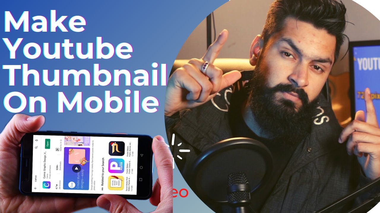 How To Make YouTube Thumbnail On Mobile | Mobile per Youtube Thumbnail Kaise Banaye in (Urdu &Hindi)