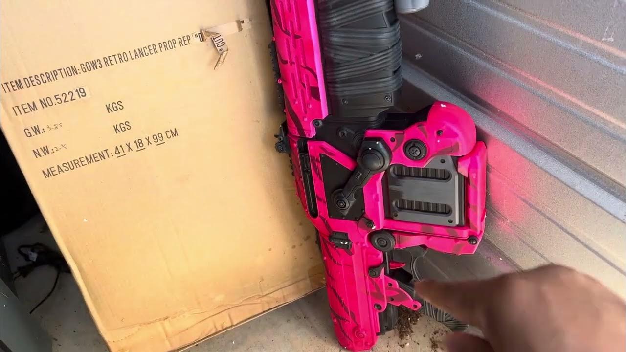 Hello! This is one of my favorite collectibles, the hot pink Deadly Cute  retro lancer from GoW3! I always played as Ben with this skin in Horde.  Anybody else own one of