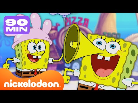 Губка Боб | Все места в Бикини Боттом! 90-минутная подборка | Nickelodeon Cyrillic