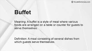 Buffet Meaning