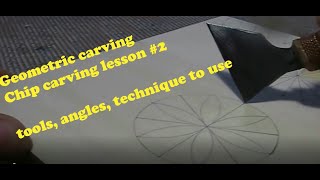 #2  Chip carving Lesson #2 for beginners. Carving knife and how to use it.