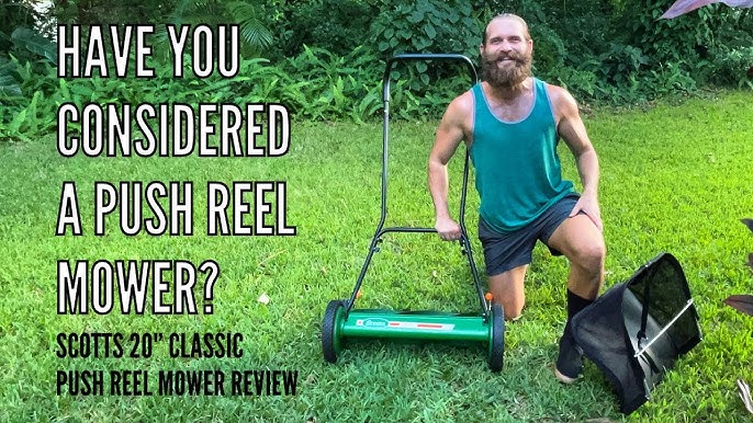 Push Reel Mower, How to Mow Long Grass: High Mowing Height, Dry Grass,  Three Passes 