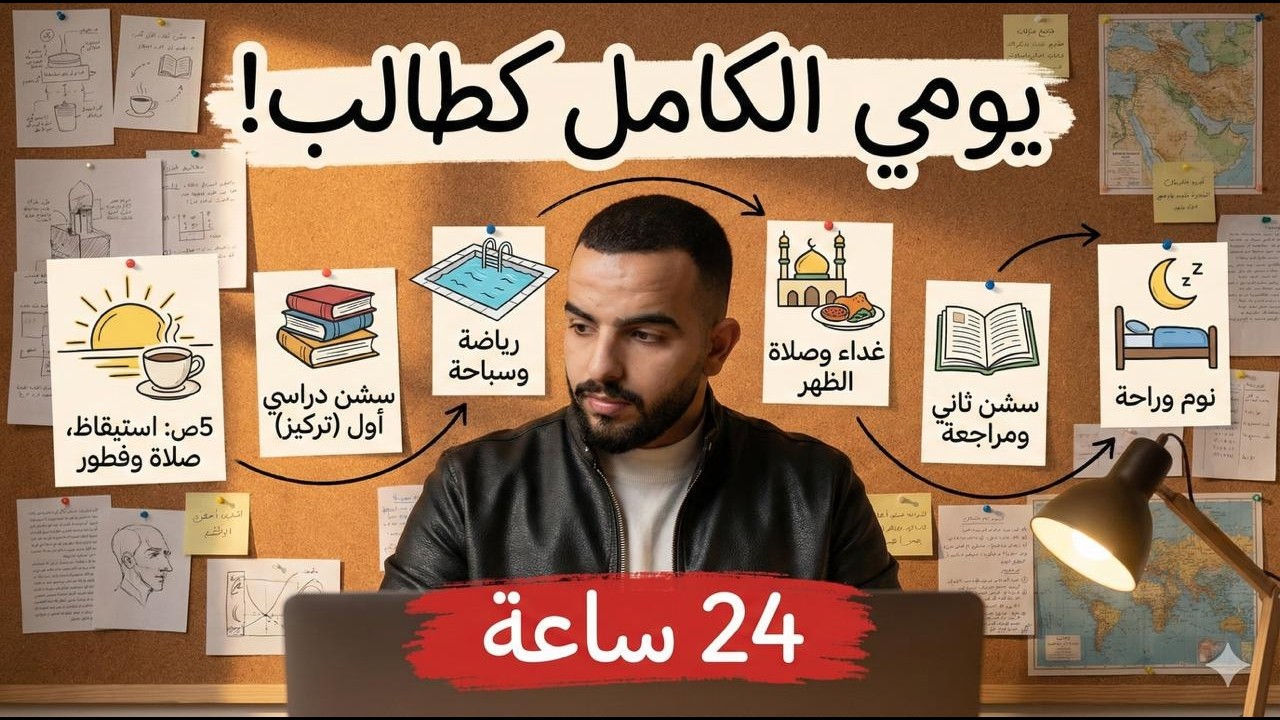 روتينك اليومي مسجل كامل (يعني راح اكون بكل تفصيلة بيومك حتى بنومك)  (الجزء الاول )