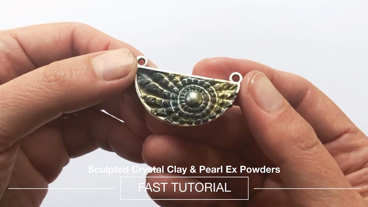 How to Make a Colorized Epoxy Clay and Jacquard Pearl Ex Powdered