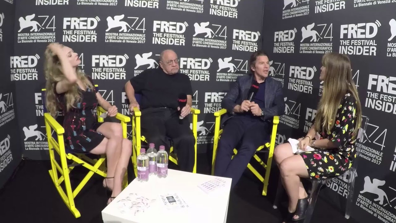 Paul Schrader, Ethan Hawke and Amanda Seyfried - FIRST REFORMED - 74 Venice Film Festival