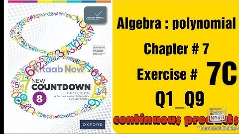 oxford new countdown book 8 third edition | chapter 7 | Exercise  7C  | Q1_Q9  solved
