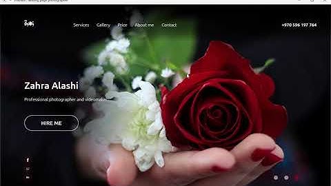 landing page for photographer