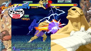 Sagat Playthrough - Street Fighter Alpha 2 [ARCADE][HD]