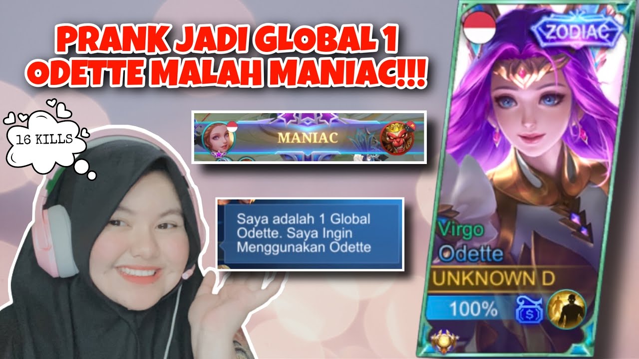 PRANK JADI GLOBAL 1 ODETTE MALAH MANIAC!!!