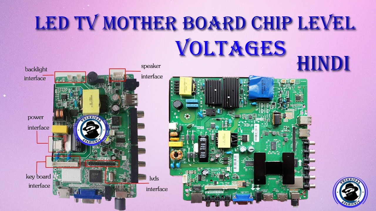 LCD LED TV Advanced mother board ChipLevel voltages YouTube