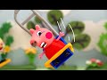 Very fast carousel, New friend, red dinosaur, Train travel, taxi, Dragon, Knight, horse, Peppa Pig