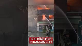 Kansas City fire crews battle massive building blaze #news #breakingnews #KansasCity